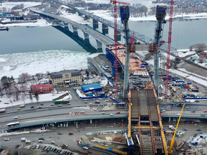 «ВИС» достроила пилон четвертого моста в Новосибирске