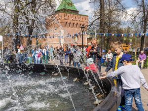 В Нижнем Новгороде состоялся торжественный запуск главного городского фонтана 