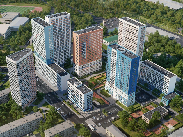 Первую очередь ЖК, который возводится в рамках КРТ на Эльмаше, сдадут в конце года