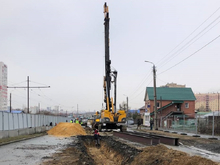 Пробки, объезды и стройка: на участке под метротрам в Челябинске начали работы