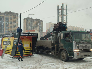 В Калининском районе Новосибирска снесли незаконную АЗС