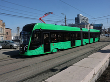 Первые трехсекционные трамваи для метротрама вышли на линию в Челябинске