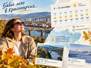 Красноярск ожидает бабье лето: температура поднимется до +26℃ 